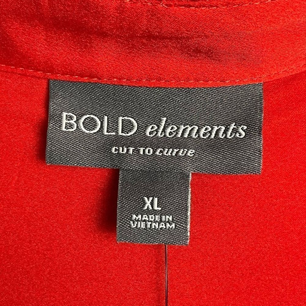 Bold Elements NWT Silken Tie Front Long Sleeve Blouse - Women’s XL - Picture 7 of 10